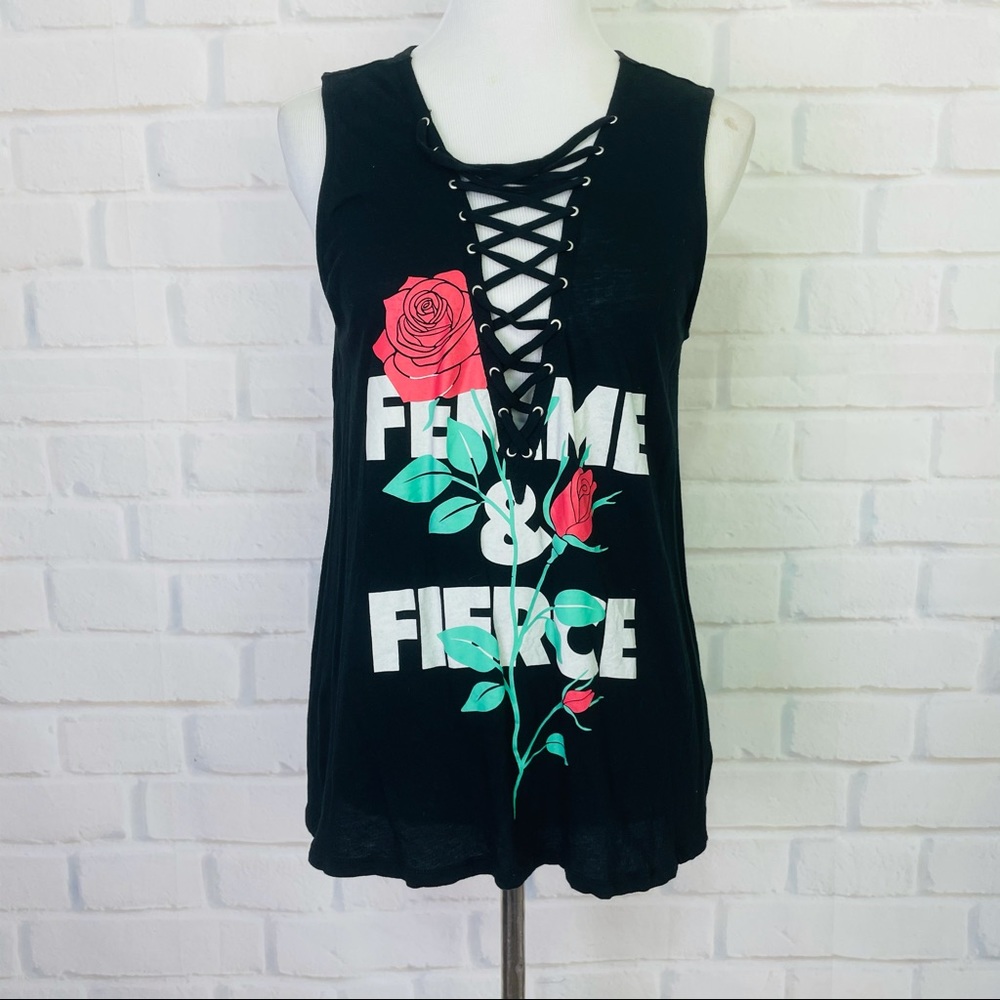 Express Lace Front Femme & Fierce Tank Top